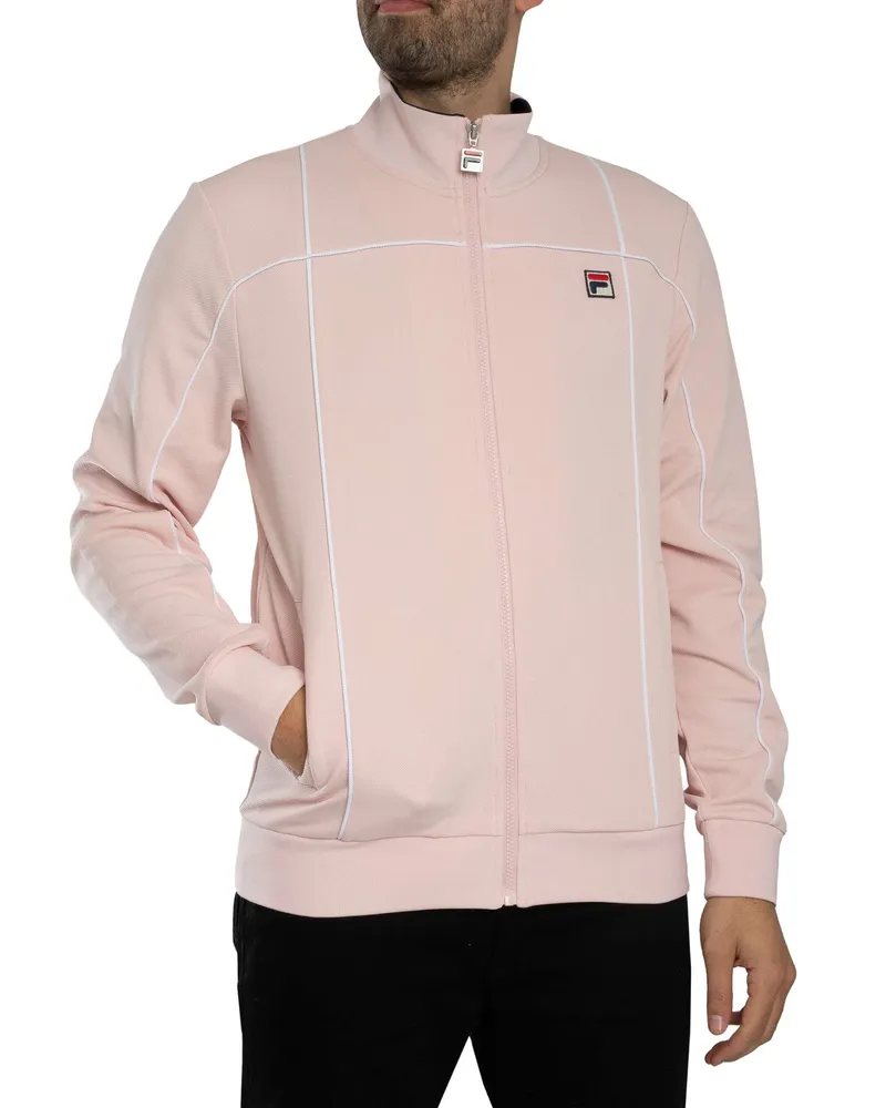 Fila Armando Trainingsjacke Mit Kontrastierenden Paspeln, Rosa Rosa