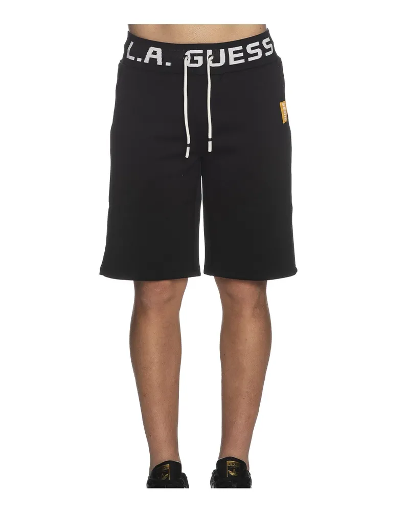 Guess Herren Bermuda-Shorts mit klassischem Logo Schwarz