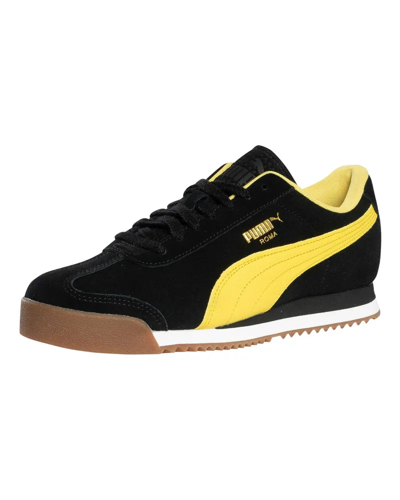 Puma Roma Wildleder-Sneaker, Schwarz Schwarz