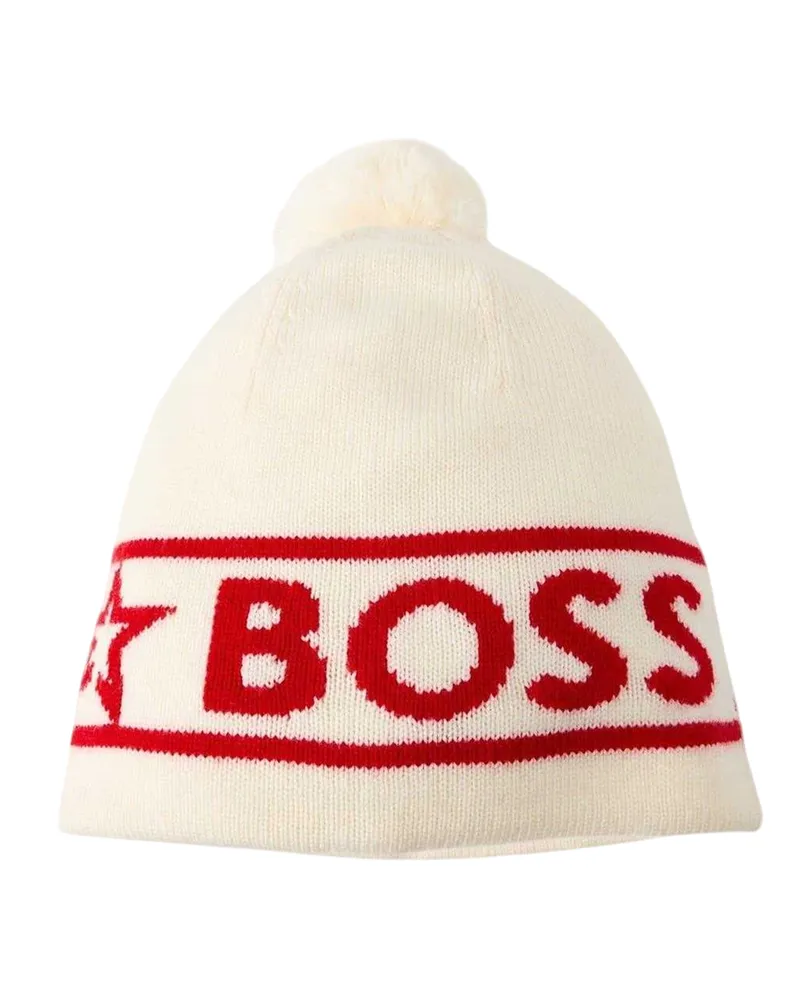 HUGO BOSS Mütze für Herren/Damen Unisex, Jerseyware (Weiß Weiß