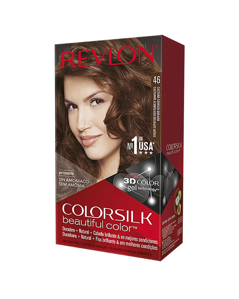 Revlon Colorsilk Tinte #46-castaño Cobrizo Dorado 