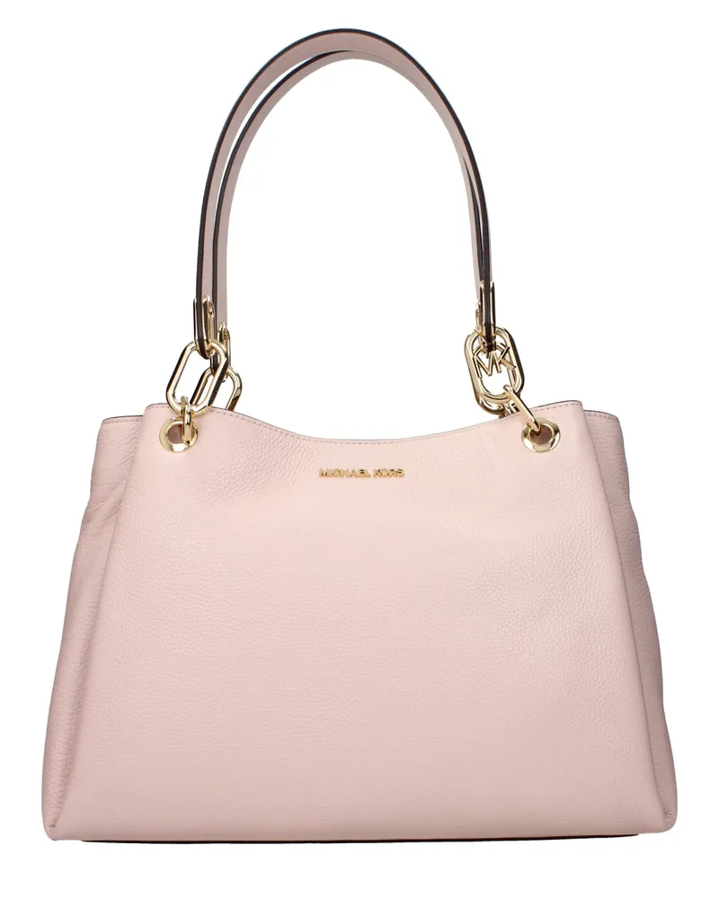Michael Kors Leder-Schultertasche - Rosa Rosa