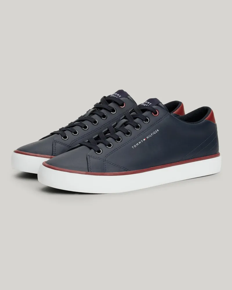 Tommy Hilfiger TH Essential Core Herren Vulkanisierte Leder Sneaker Marineblau