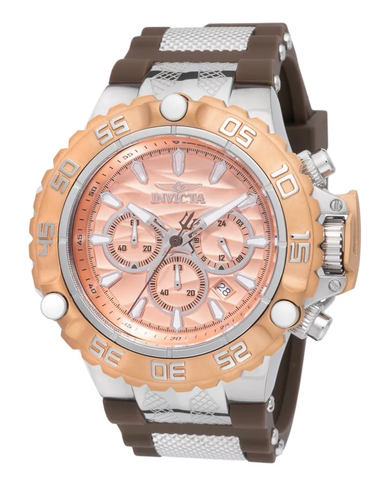 Invicta Subaqua - Poseidon 48556 Herrenuhr, Quarzwerk - 55 mm - Silber Silber