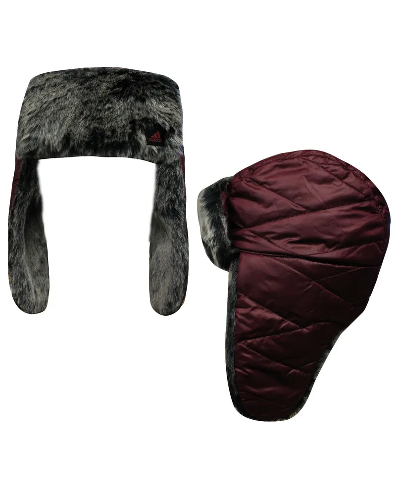 adidas ClimaCool Damen Burgunder Ushanka Ski-Mütze Mehrfarbig