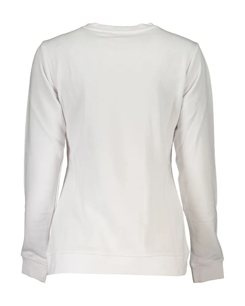 Roberto Cavalli Leopardenmuster Sweatshirt mit langen Ärmeln und Rundhalsausschnitt Weiß
