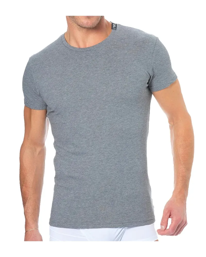 Emporio Armani Herren-T-Shirt mit Adler-Motiv Grau