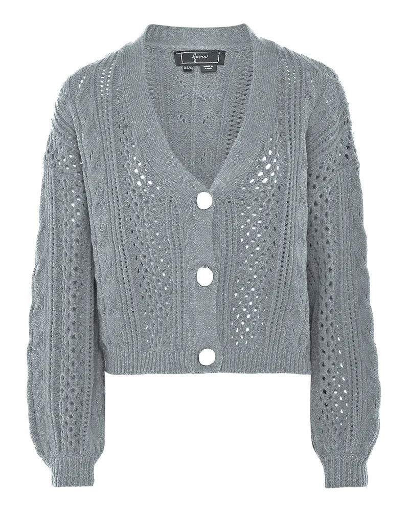 FAINA Strickjacke für Damen - Hellgrau Hellgrau