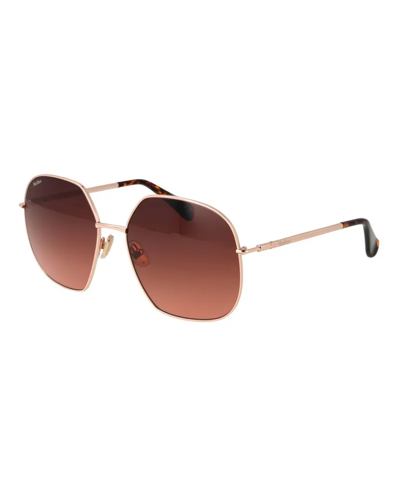 Max Mara Geometrische Modesonnenbrille Braun