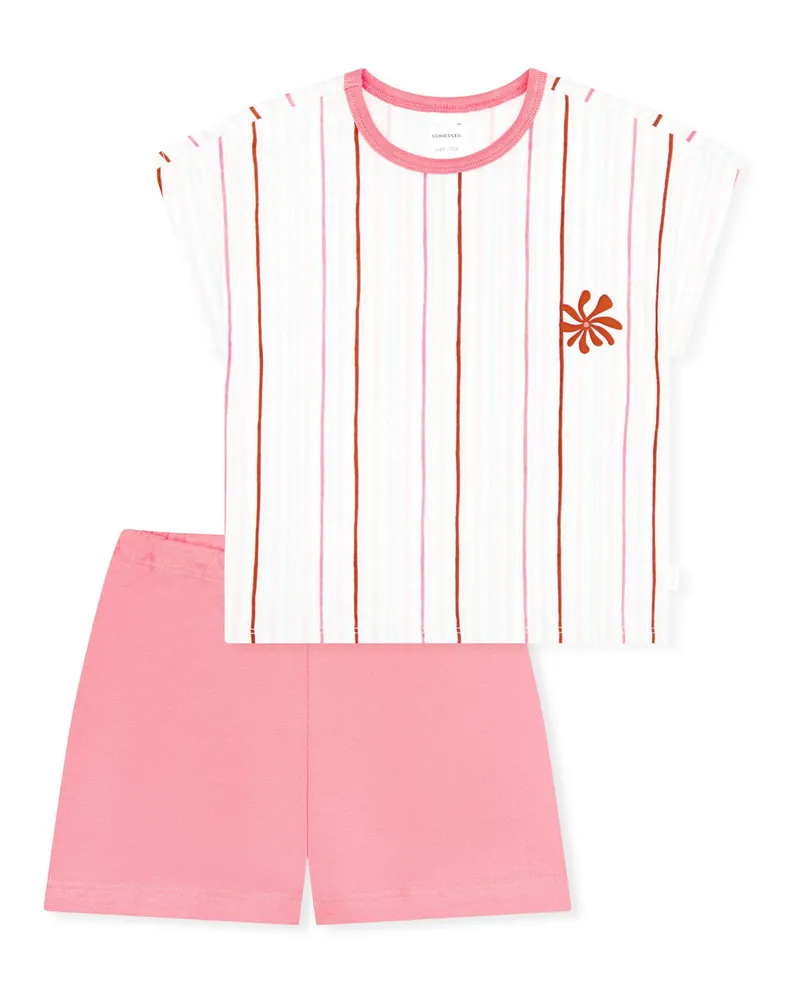 Schiesser Mädchen Pyjama NightwearSchlafanzug, Pyjama Set, Nachtwäsche Rosa