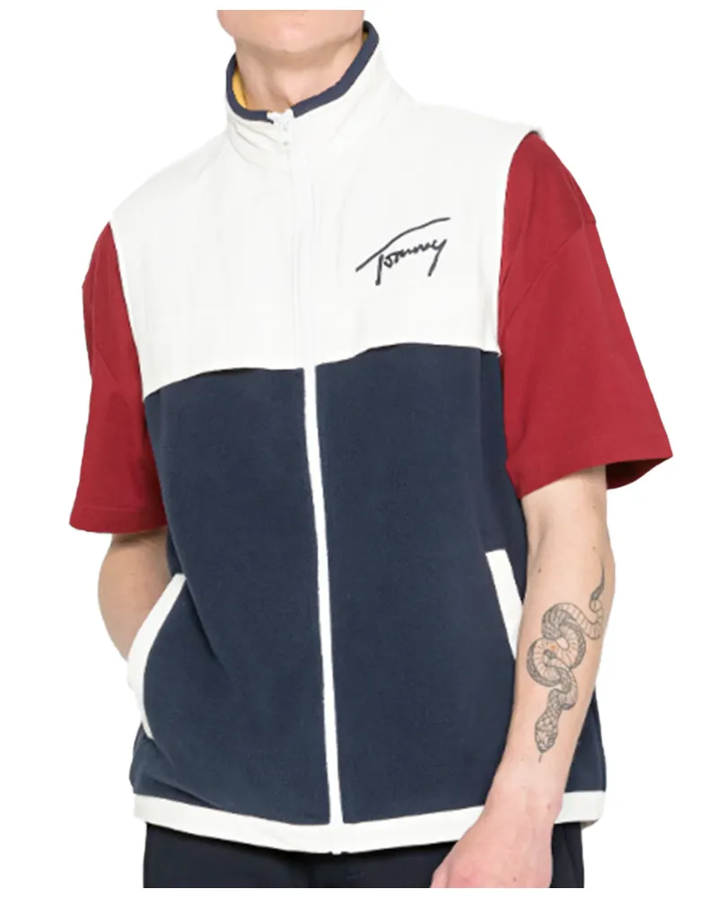 Tommy Hilfiger Veste Tommy Jeans Herren Mixmedia Retro Marineblau