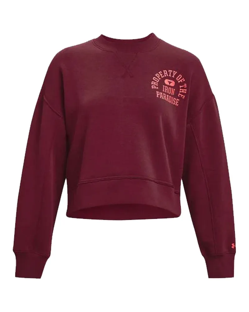 Under Armour Under Armor Project Rock Womens Burgund Fleece Pullover Bordeaux