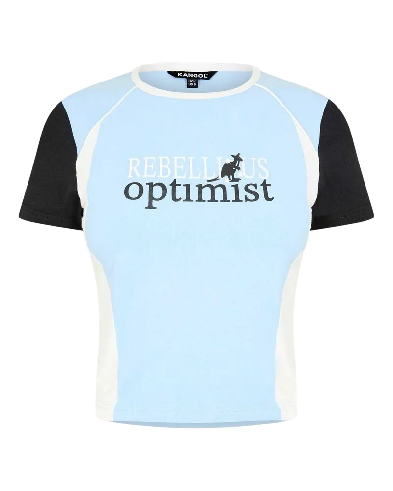 Kangol Optimist" T-Shirt für Damen, kurz geschnitten, Anliegend (Blau Blau