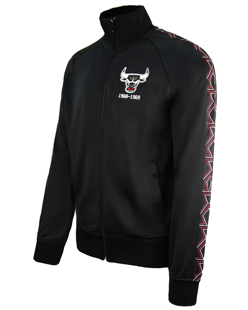 Mitchell & Ness NBA Chicago Bulls Mens Track Jacke Schwarz