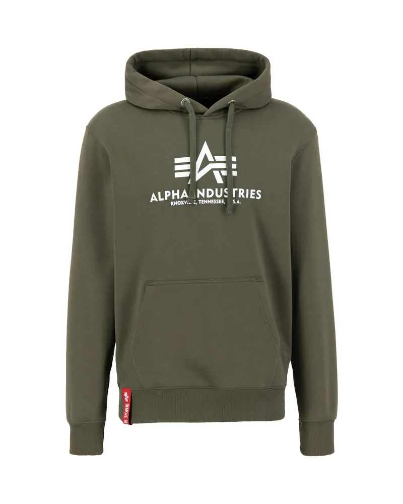 Alpha Industries Basic Big Logo Hoodie Dunkelgrün