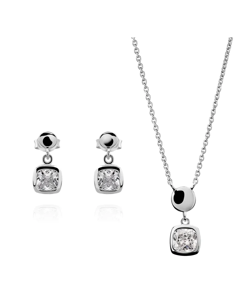 Orphelia Myrela' Damen Set aus 925 Sterling Silber: Halskette + Ohrringe - Silber SET-7486 Silber