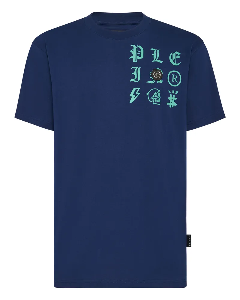 Philipp Plein T-Shirt Gothic Plein Dunkelblau