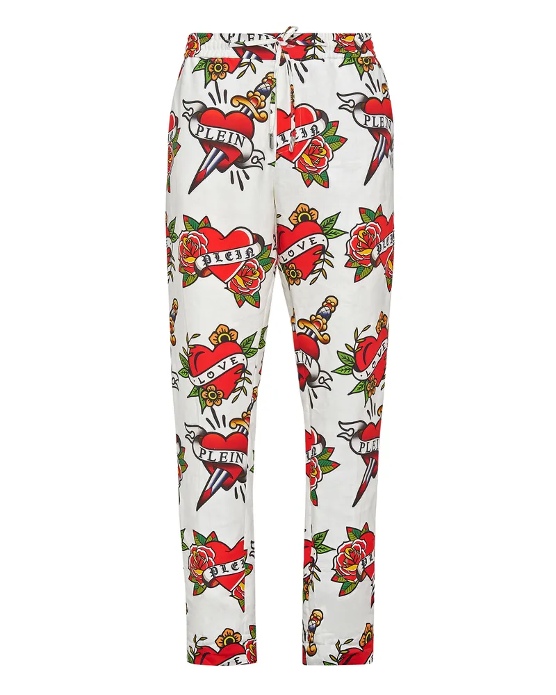 Philipp Plein Jogginghose Love Weiß