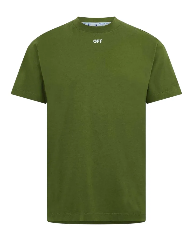 OFF-WHITE Off White - T-Shirt für Herren, Baumwolle, Regulär (Grün/Weiß Grün