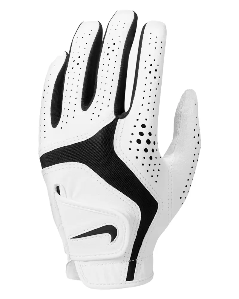 Nike Dura Feel X" Golfhandschuh für Damen, PU-Kunststoff, Polyester, Nylon, Spandex (Weiß Weiß