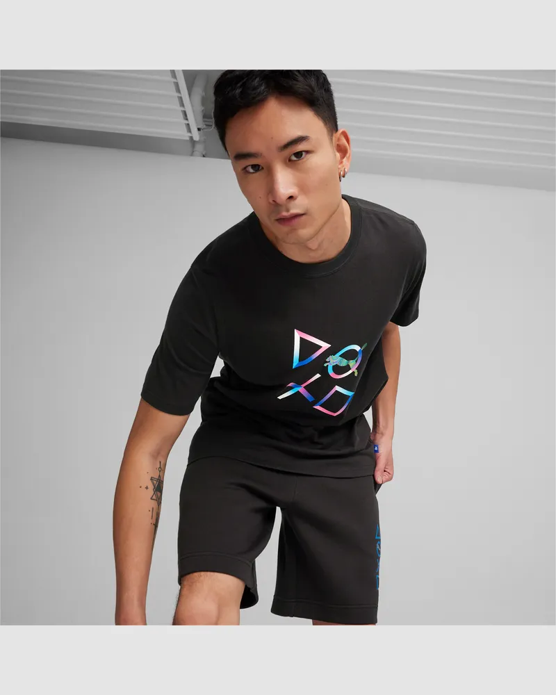 Puma x PLAYSTATION Herren T-Shirt Schwarz