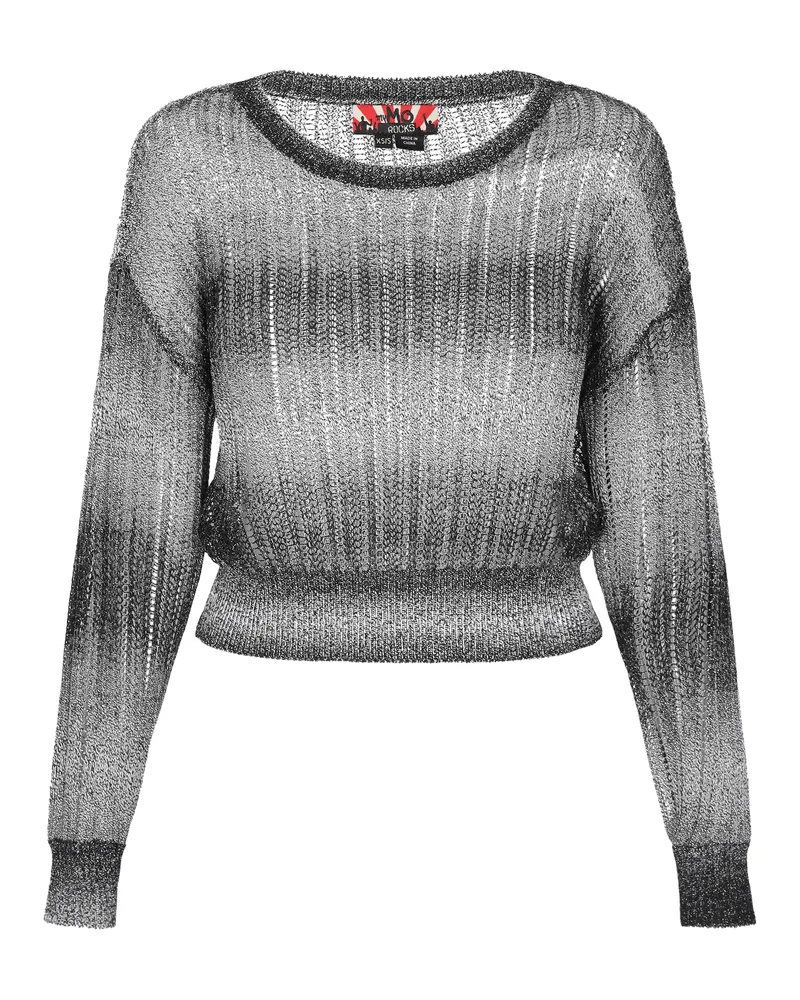 My Mo Pullover Frauen schwarz-weiß Schwarz
