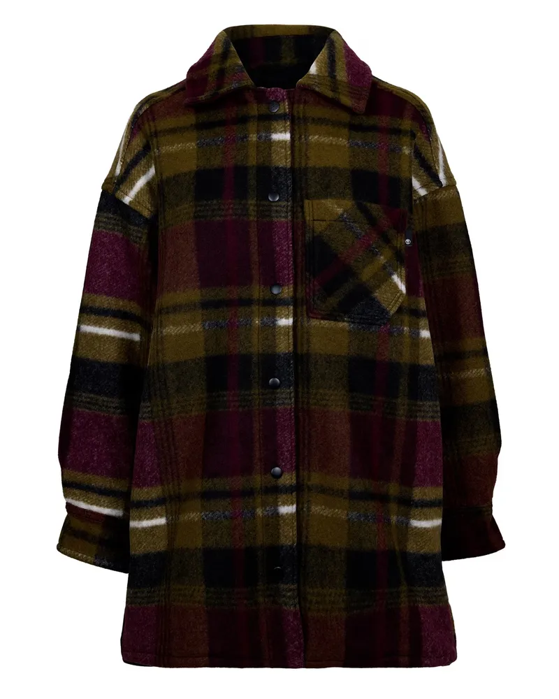 Timberland Hemdjacke für Damen, Wolle (Königsblau Rotbraun