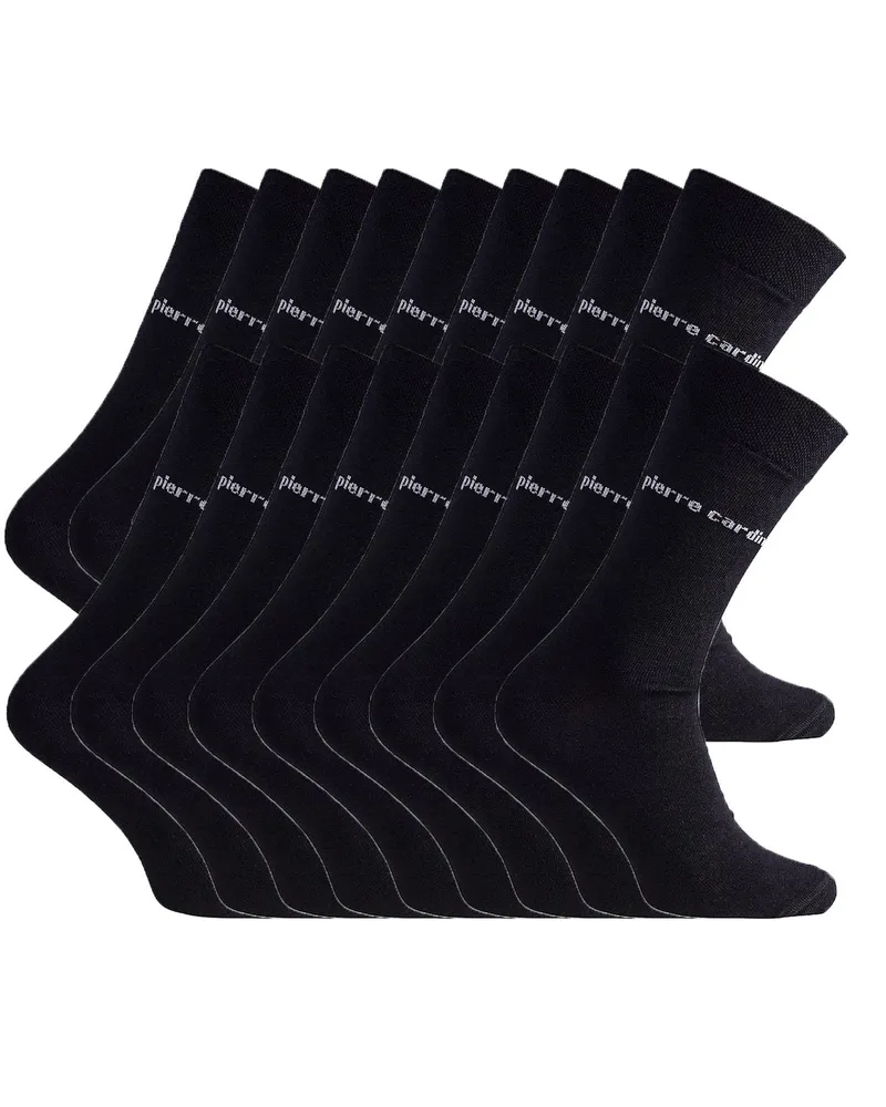 Pierre Cardin Business-Socken 18 Paar in Schwarz Schwarz