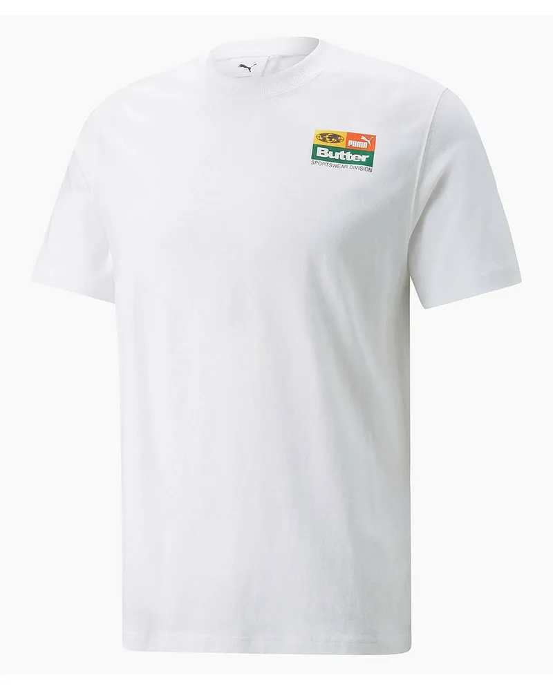 Puma x Butterwaren Kurzarm Crew Hals weiße Herren T-Shirt 532442 02 Weiß
