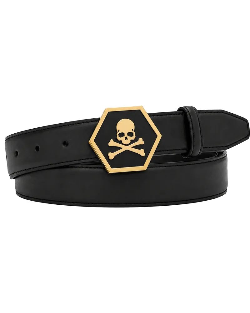 Philipp Plein Gürtel Skull Schwarz