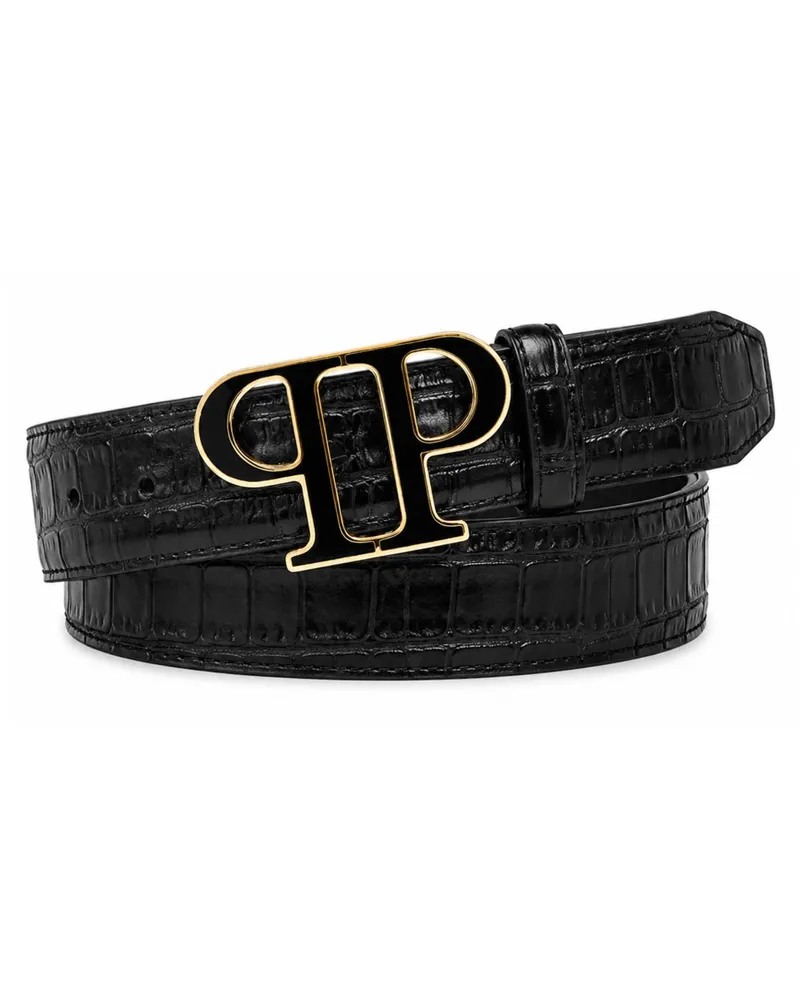 Philipp Plein Gürtel Cocco Schwarz