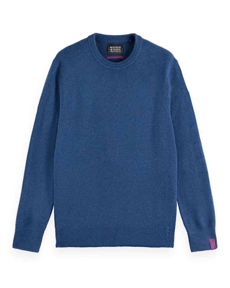 Scotch&Soda Soft Knit Regular Fit Crew Neck Strickpullover Marineblau