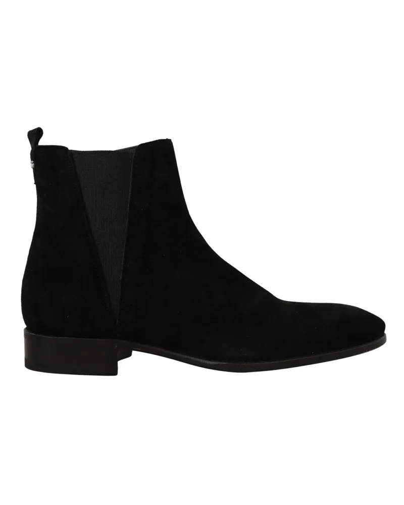 Dolce & Gabbana Chelsea-Boots Velourleder-Style Schwarz