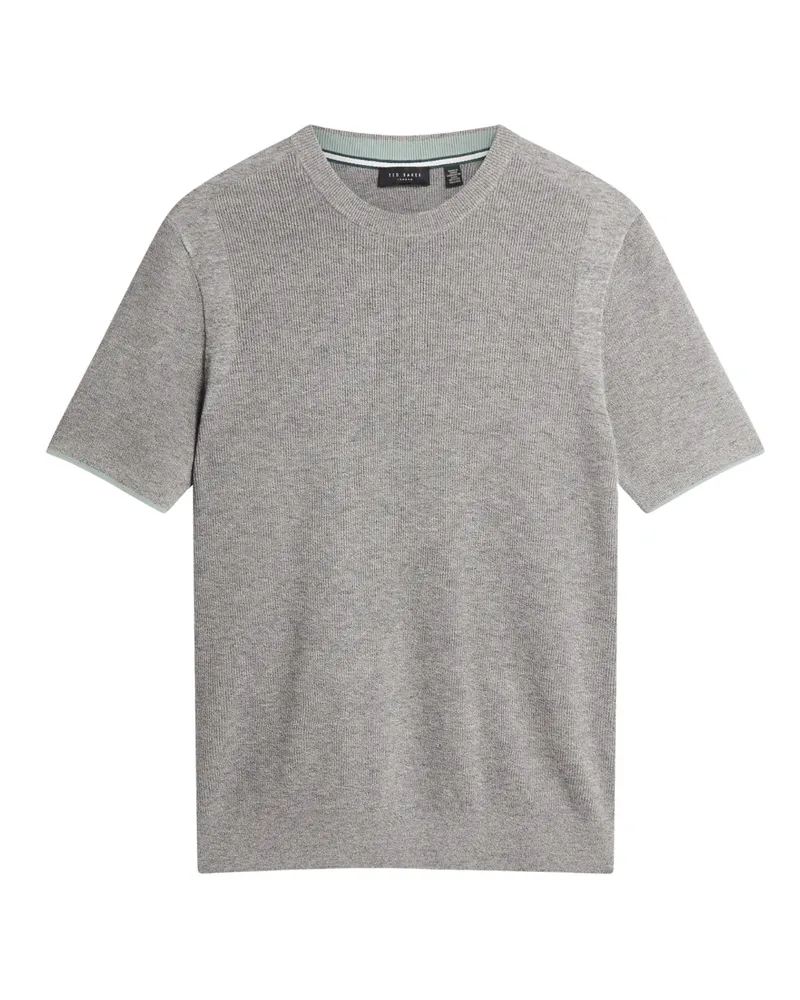 Ted Baker Voisin Mix geripptes T-Shirt - Grau Grau