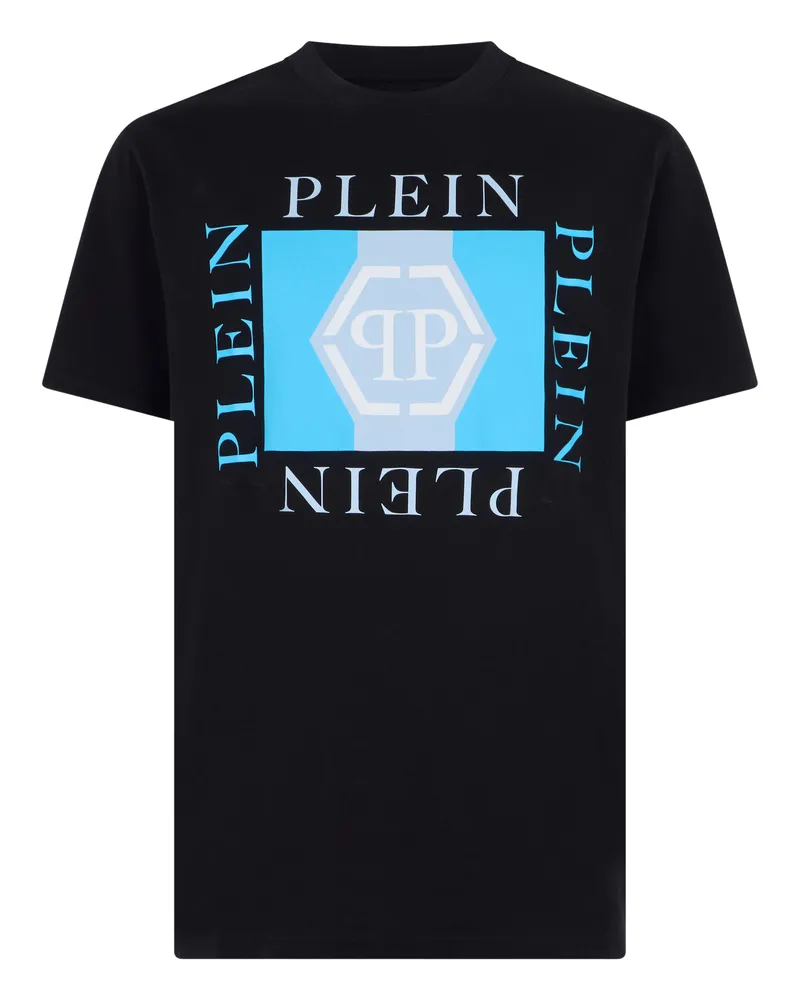 Philipp Plein Kurzarm-Rundhals-T-Shirt Schwarz