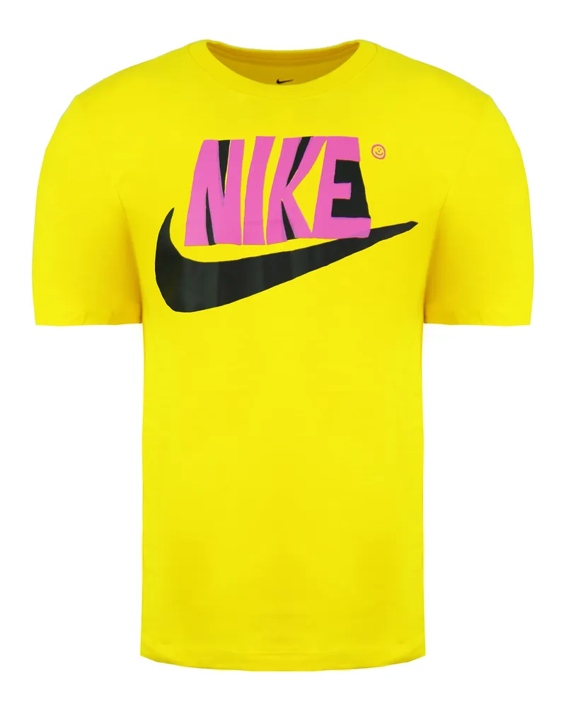Nike Standard Fit Short Sleeve Crew Hals Yellow Herren T-Shirt Cu9104 735 Gelb