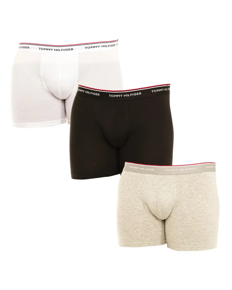 Tommy Hilfiger Pack-3 Atmungsaktive Boxershorts aus Stoff mit anatomischer Vorderseite UM0UM00010 man Mehrfarbig