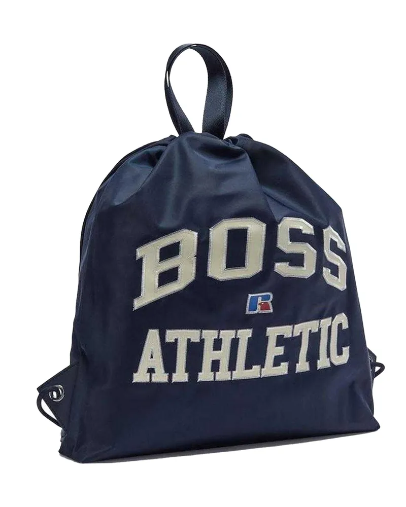 HUGO BOSS Turnbeutel, Lederverkleidung, Athletisch (Marine Marineblau