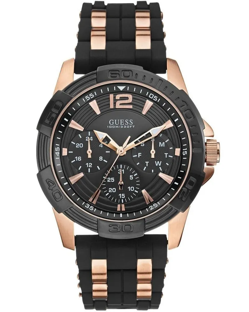 Guess W0366G3 Analoge Herrenuhr aus Edelstahl Schwarz