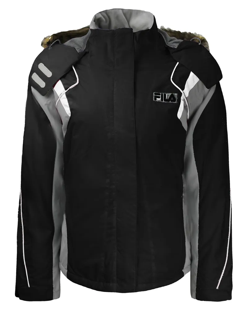 Fila Thermore Herren Black Snow Mantel Schwarz