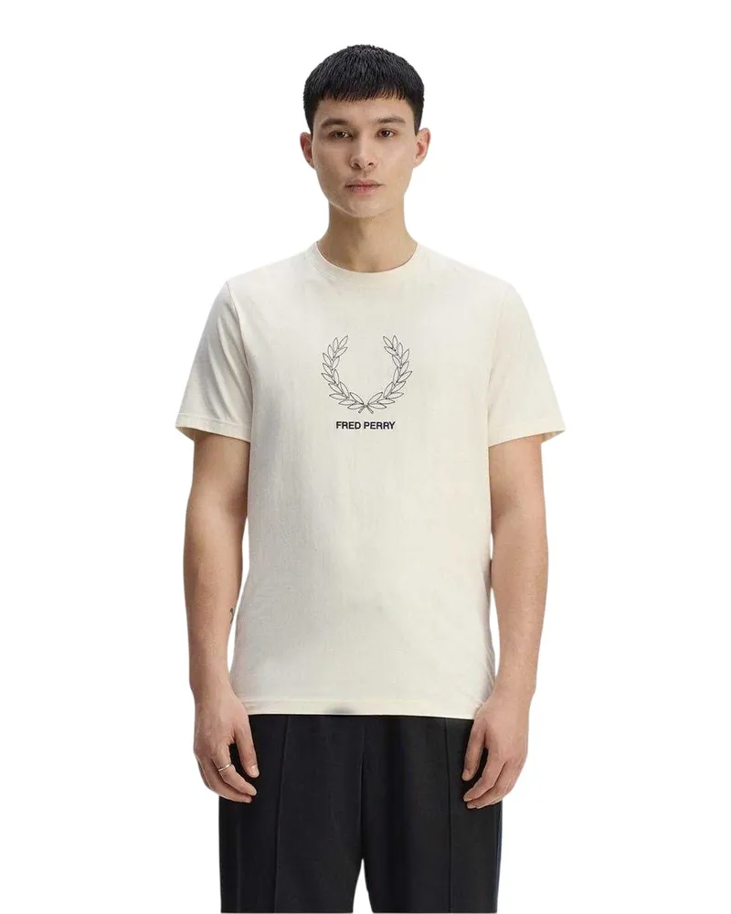 Fred Perry T-Shirt für Herren, Regulär (Ecru Ecru