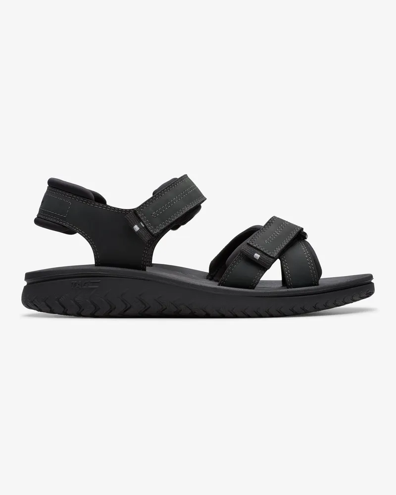 Clarks Wesley Shore Ledersandalen - Schwarz Schwarz