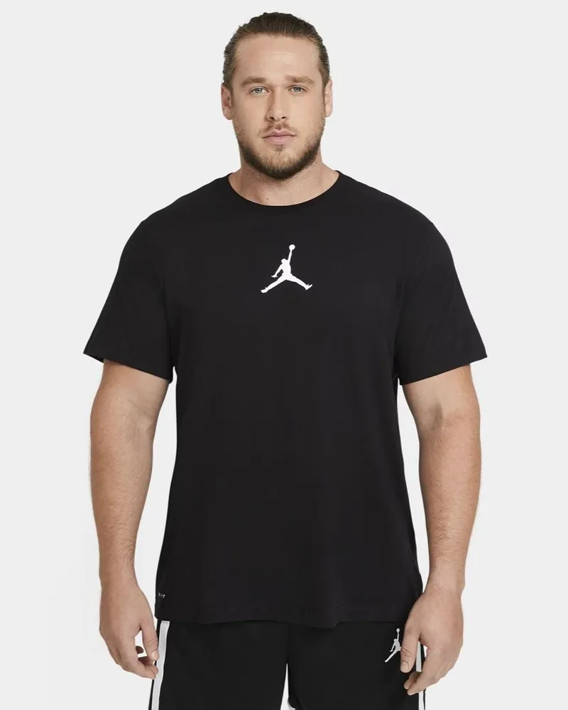 Nike Air Jordan Jumpman Herren-T-Shirt mit Rundhalsausschnitt in Schwarz Schwarz