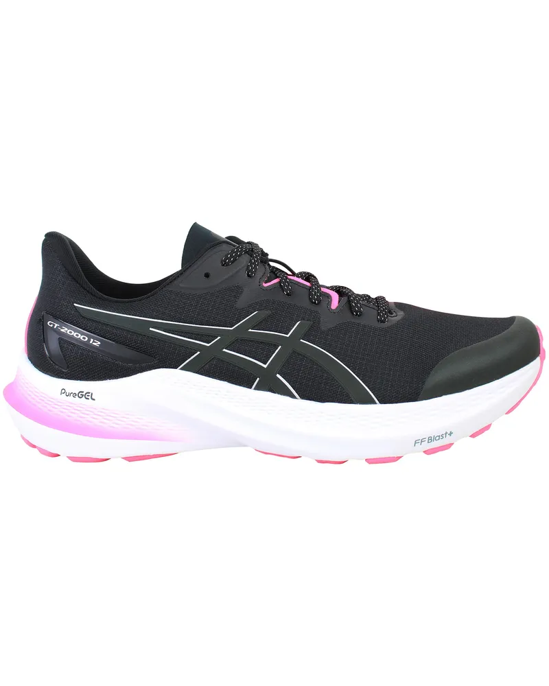 Asics GT-2000 12 Lite-Show Damen Schwarz Lauf Schuhe Schwarz