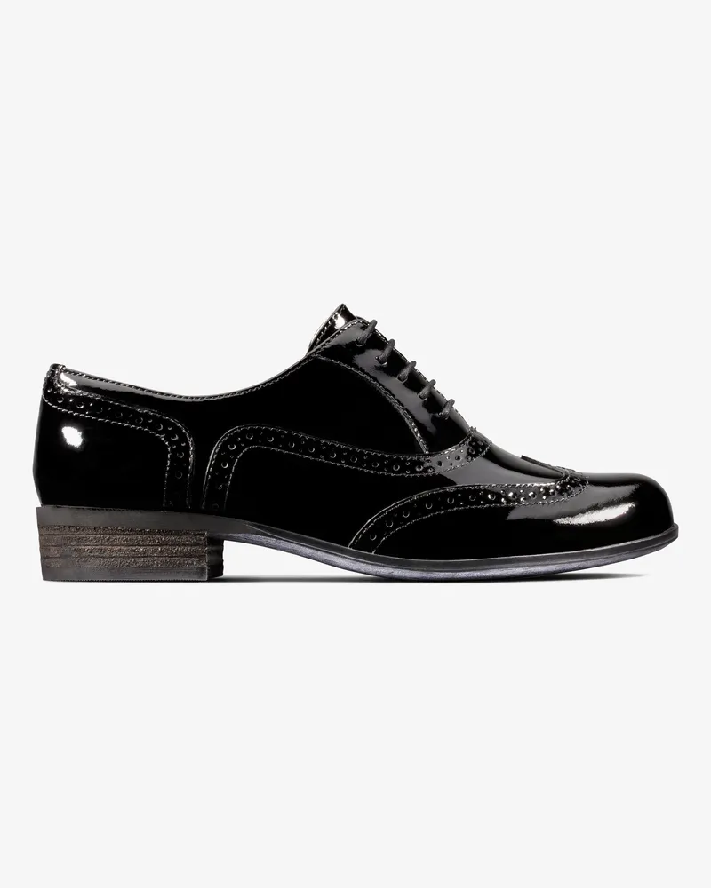 Clarks Hamble Oak Schwarze Lackschuhe Schwarz