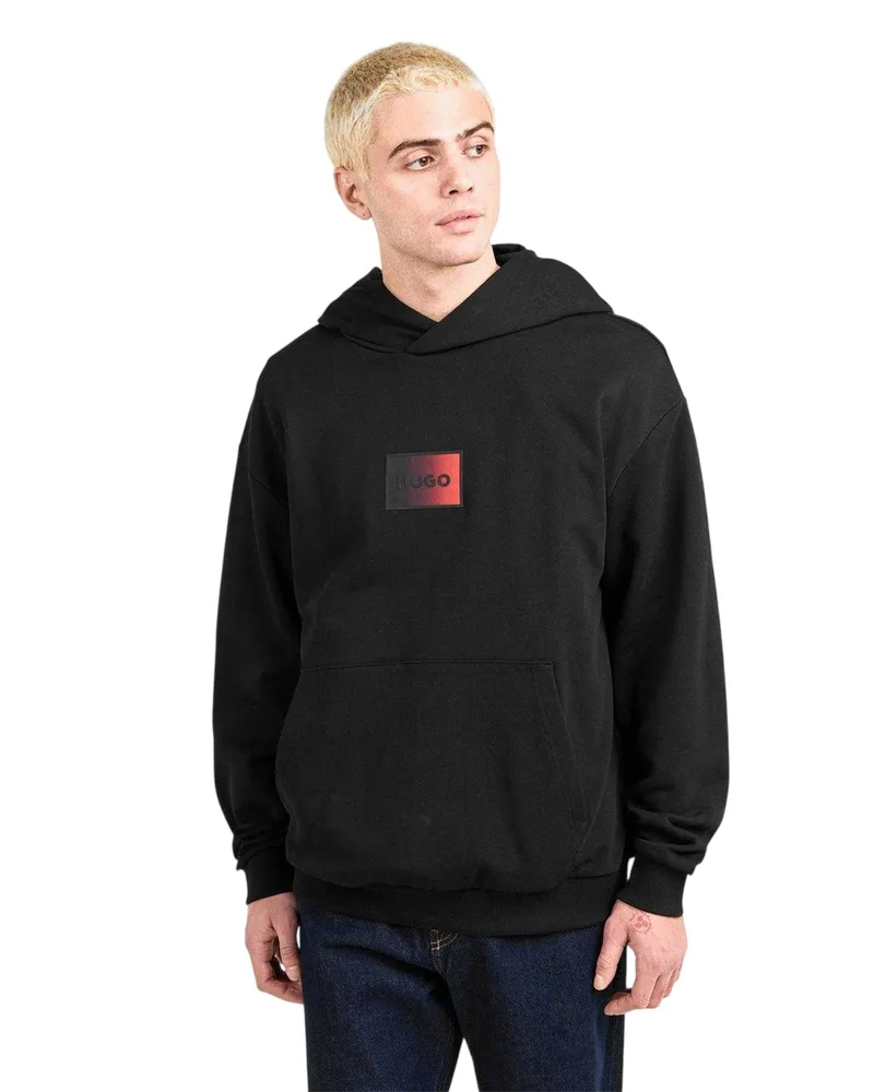 HUGO BOSS Danohood" Kapuzenpullover für Herren, Drop-Ärmel (Schwarz Schwarz