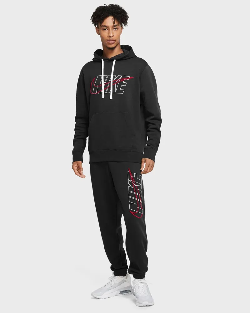 Nike Herren-Club-Trainingsanzug-Set in Schwarz Schwarz