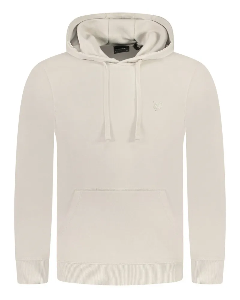 Lyle & Scott Tonal Eagle Logo Olive Cove Pullover-Hoodie Creme