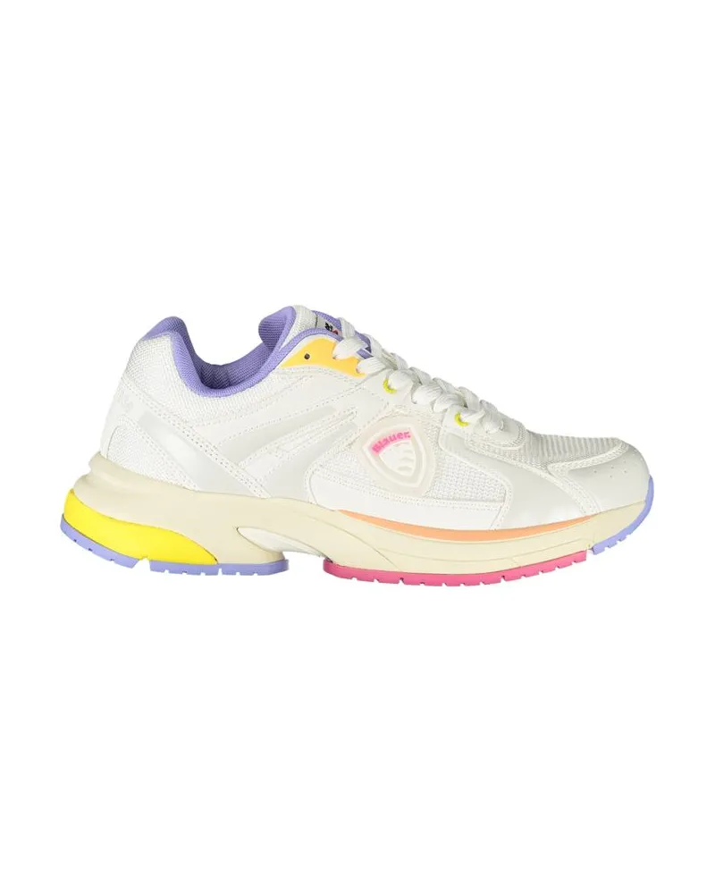 Blauer Bianco Polyurethan Damen Sneaker Weiß