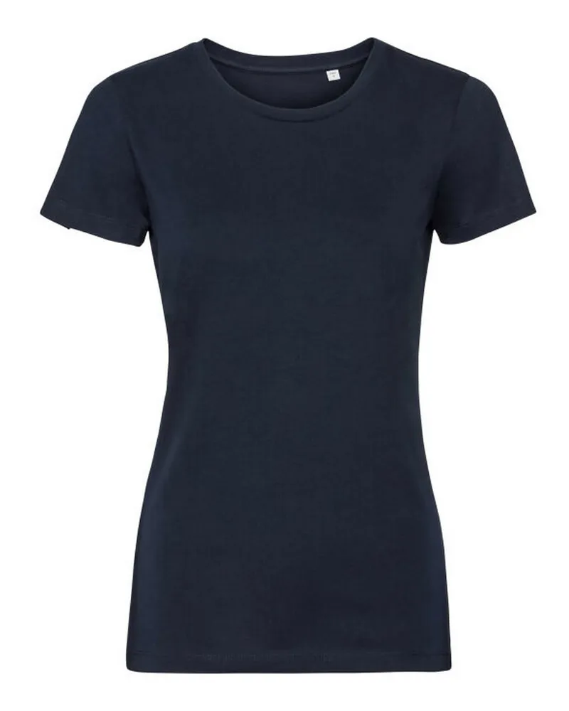 Russell Athletic Russell - T-Shirt, Baumwolle aus biologischem Anbau für Damen (Dunkelblau Marineblau